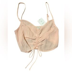 NWT Urban Outfitters Light Pink Crop Tank Sz XS